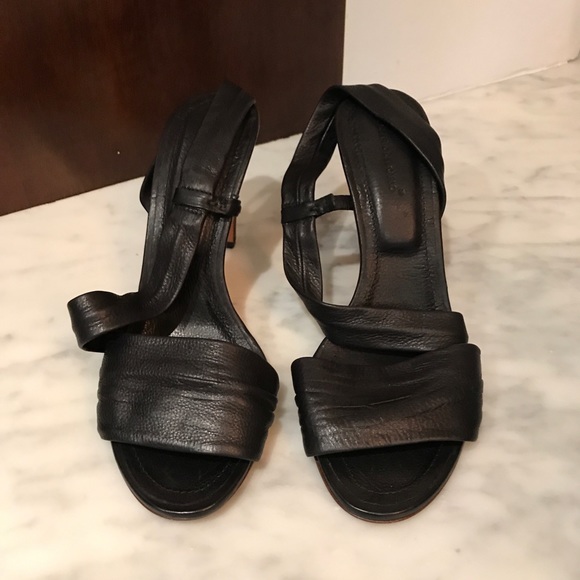 Roberto Del Carlo black leather sling back size 39 BRAND NEW - Picture 6 of 7